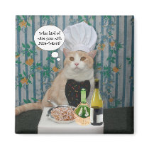 Chef Bubba Kitty magnets