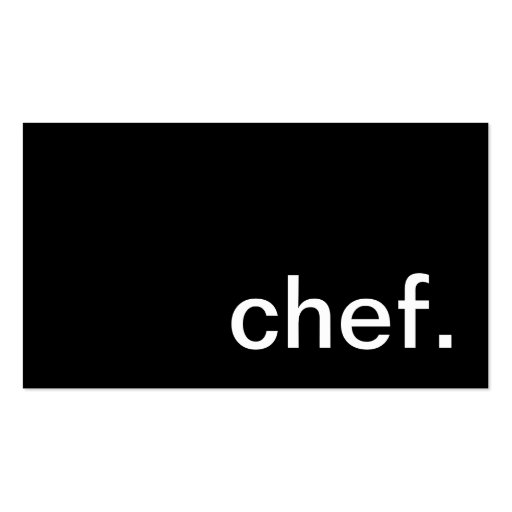 Chef Business Card (front side)