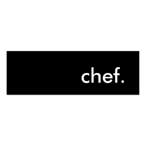 chef business card templates