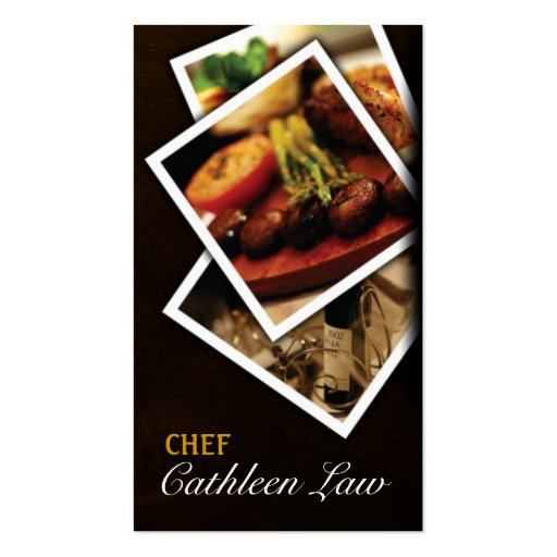 Chef, Catering, Food, Restaurant, Business Card (front side)