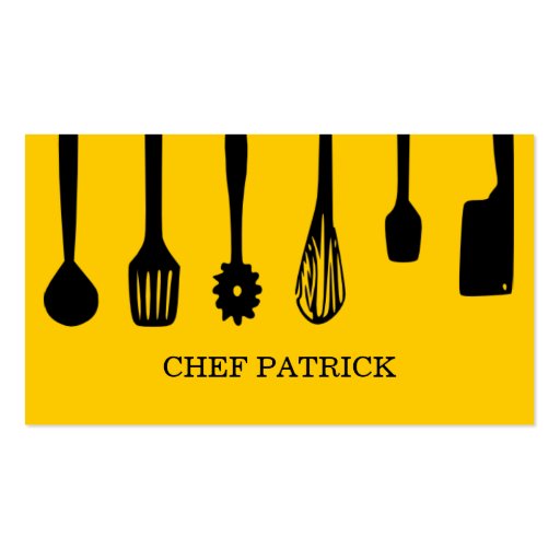 Chef Catering Food Restaurant Business Card