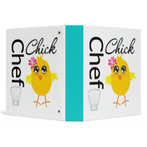 Chef Chick Binder (Teal & White) by chicktshirts Chef Chick Binder (Teal & White)