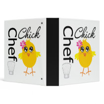 Chef Chick Recipe Binder (White & Black) by chicktshirts Chef Chick Recipe Binder (White & Black)