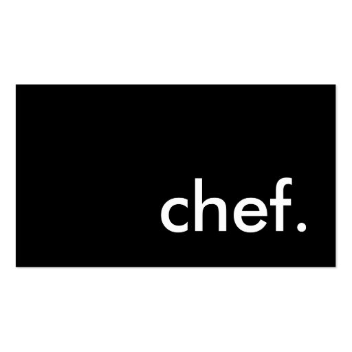 chef. (color customizable) business card template (front side)