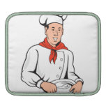 Chef Cook Baker Mixing Bowl Cartoon iPad Sleeve