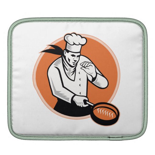 Chef Cook Cooking Pan Circle Sleeve For iPads