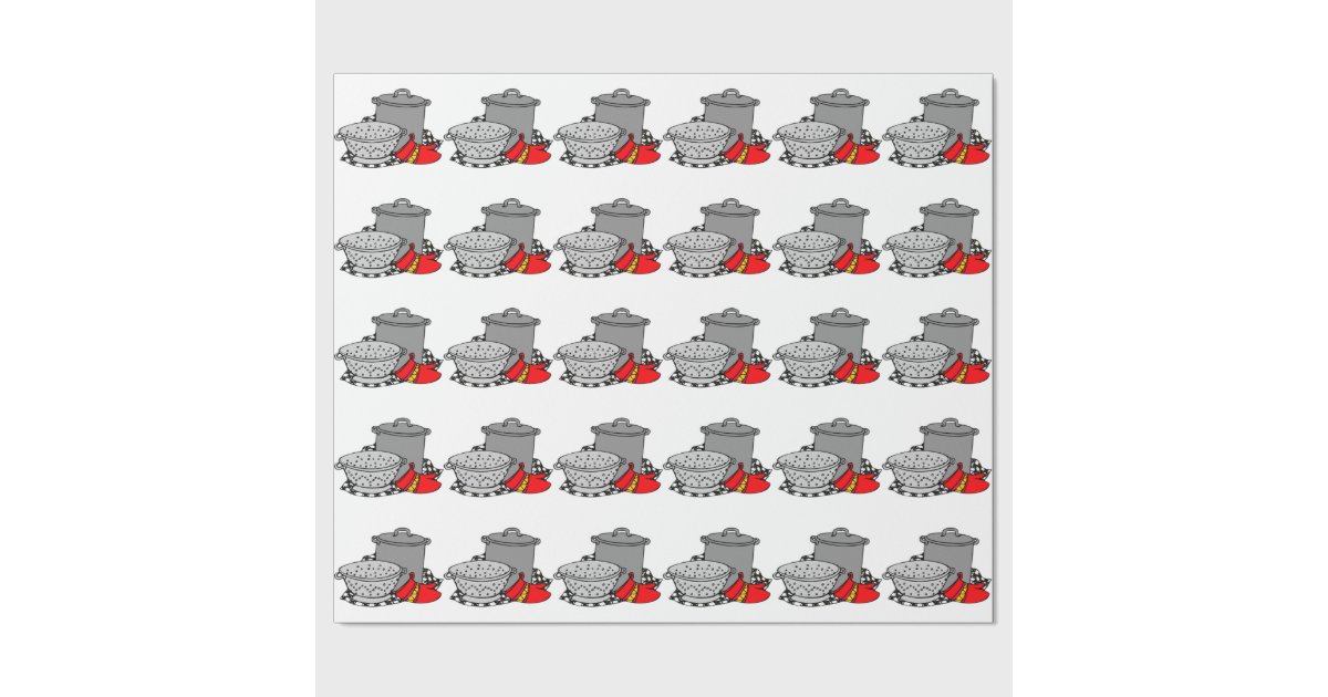 Chef Cooking Pot Gift Wrapping Paper Zazzle