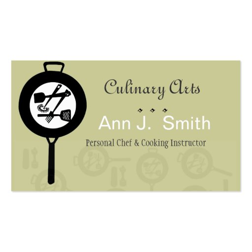 Chef Culinary Food Industry Business Cards (front side)