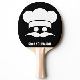 Chef custom color & text ping pong paddle