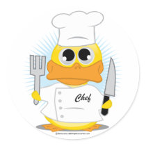 Chef Duck stickers