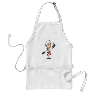 Chef Girl with Wooden Spoon Apron apron