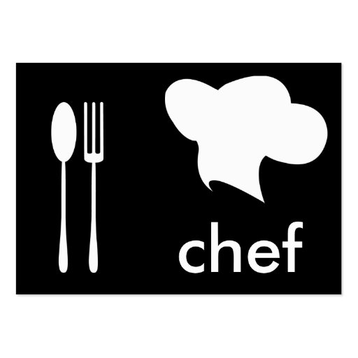Chef hat business cards (front side)