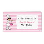 Chef Jar Label in Pink