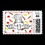 Chef Kilroy Postage 2 stamps