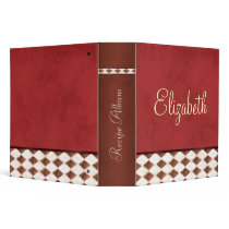 Chef Painting Recipe Album Red Tones Binder