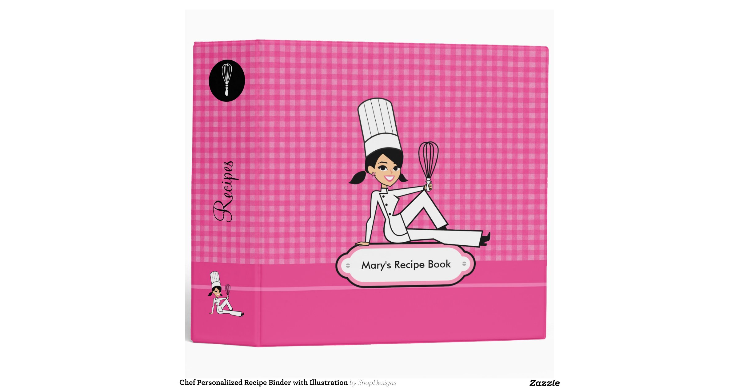 chef-personaliized-recipe-binder-with-illustration-zazzle