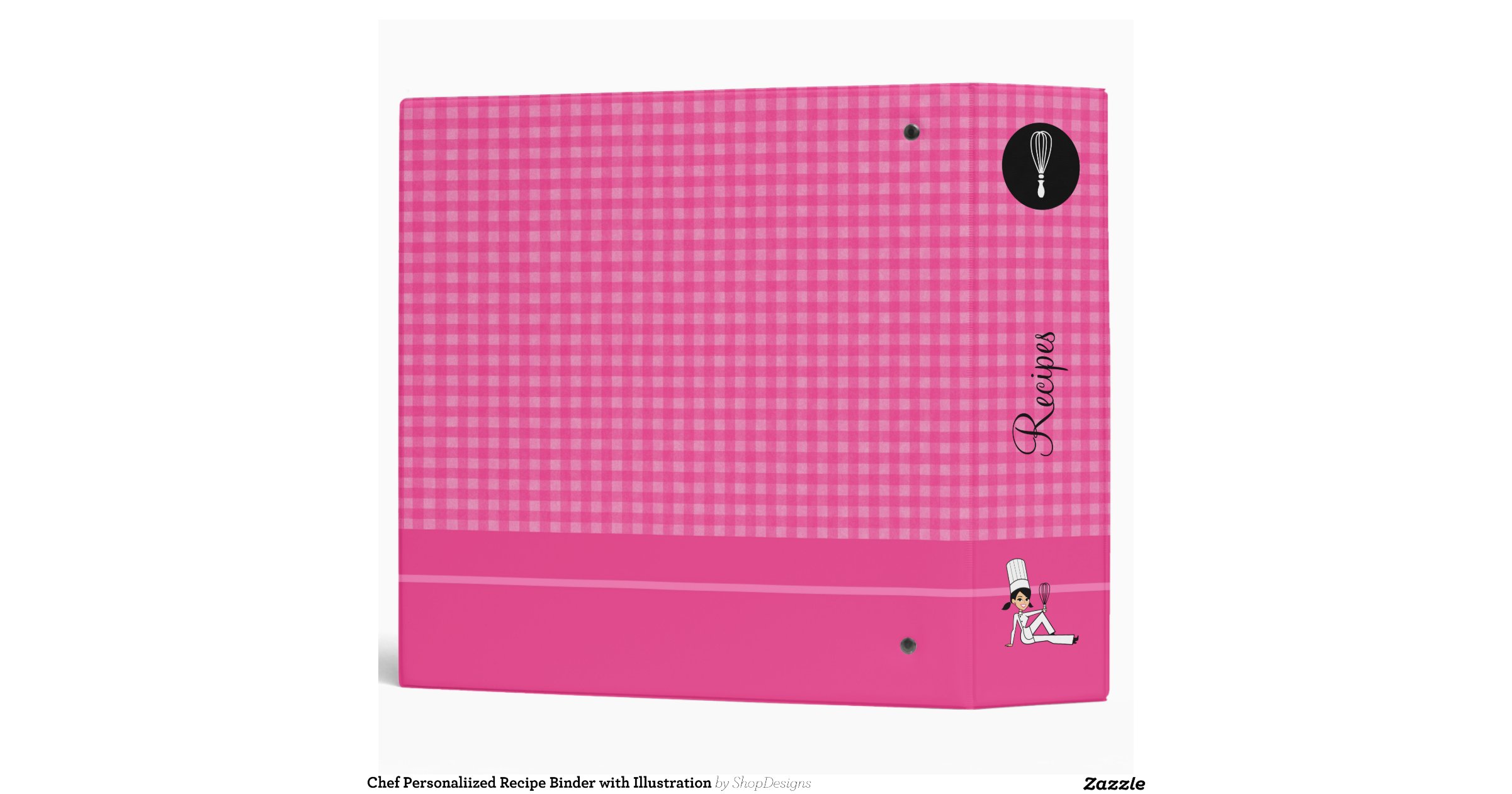 chef-personaliized-recipe-binder-with-illustration-zazzle