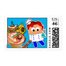 Chef Postage Stamp stamps