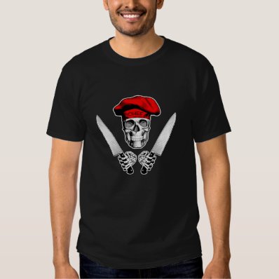 Chef Skull with Chef Knives Tee Shirt