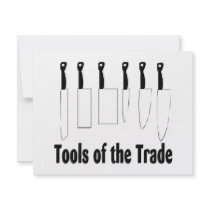 Chef Tools of the Trade Knives Invitations