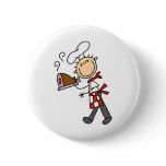 Chef with Baked Ham Button