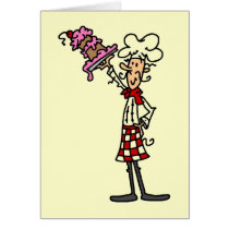 Chef With Cake T-shirts and Gifts cards