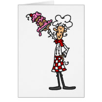 Chef With Cake T-shirts and Gifts cards