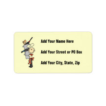 Chef With Pots and Pans Custom Address Label