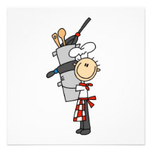Chef With Pots and Pans Personalized Invites