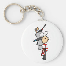 Chef with Pots and Pans Tshirts and Gifts Key Chains