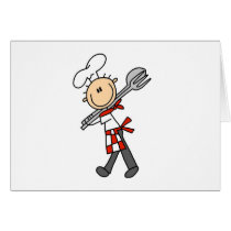 Chef with Salad Tongs Cards