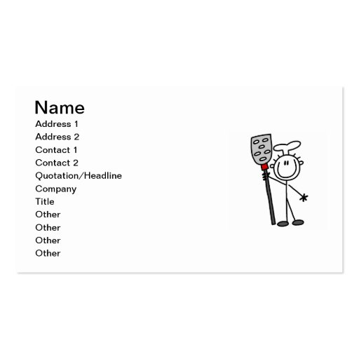Chef With Spatula Business Card Template