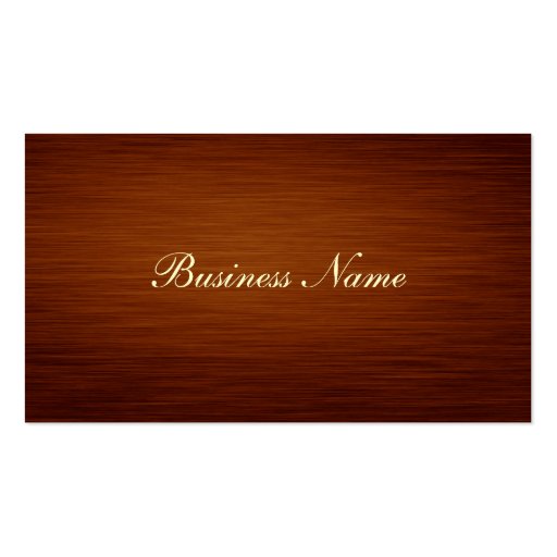 Chef - Wood Grain Look Business Card Templates (back side)