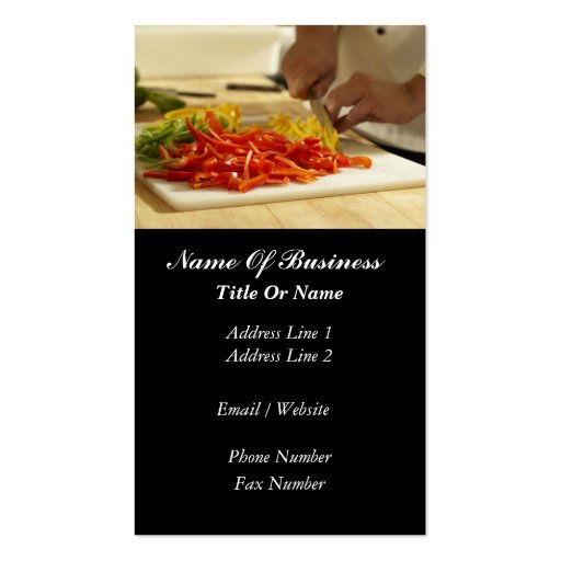 Chefs Business Card (front side)