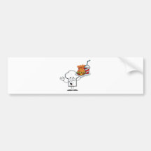 Chefs Hat Character Holder Plate Of Hamburger Bumper Sticker