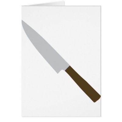 chefs kitchen knife icon greeting card by Tomaniac