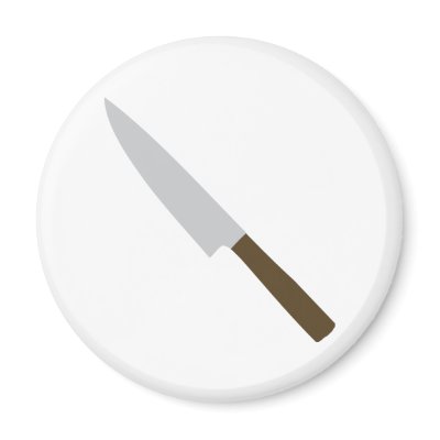 chefs kitchen knife icon magnet by Tomaniac