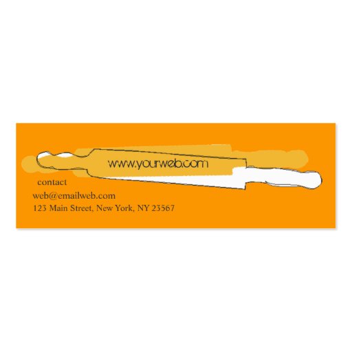 Chefs Rolling Pin Business Card Templates (back side)