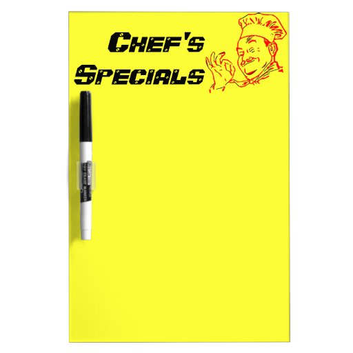 Chef's Specials Dry Erase Restaurant Menu Board DryErase Whiteboards