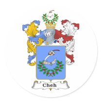 Cheh 1 Family Hungarian Coat of Arms stickers