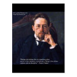 Chekhov "Love Normal State" Quote Gifts Tees Cards Postcard