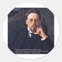 Chekhov "Love Normal State" Quote Gifts Tees Cards Sticker