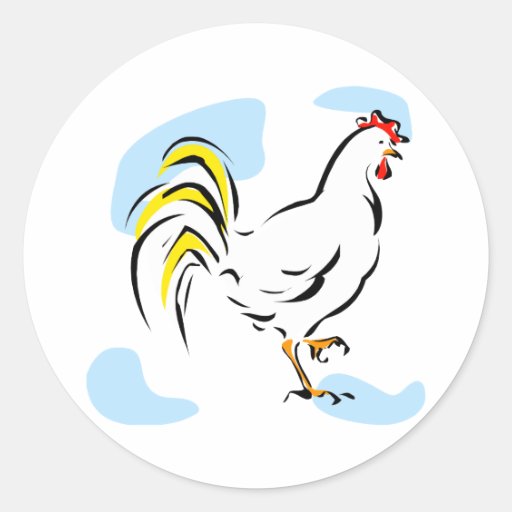 Chelly Chicken Round Stickers