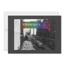 Chelsea Rainbow New York City Gay Wedding Announcement
