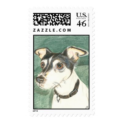 Chelsea Toy Fox Terrier Stamps by pencilpetportraits