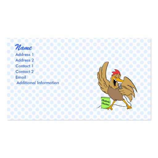 Chelvis Chicken Business Card Templates (front side)