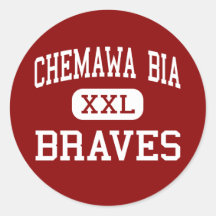 Chemawa BIA - Braves - High School - Salem Oregon Round Sticker