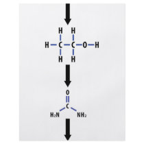 chemical alcohol to urea icon flyer