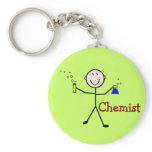 Chemist Gifts-Stick Person With Test Tubes Keychain