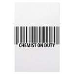 chemist on duty icon personalized stationery